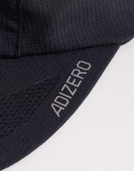 adidas Running Adizero lightweight climacool cap in black, 2 of 3