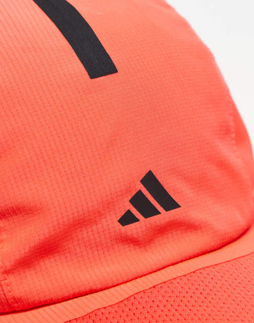 adidas Running Adizero lightweight Climacool cap in red, 2 of 3
