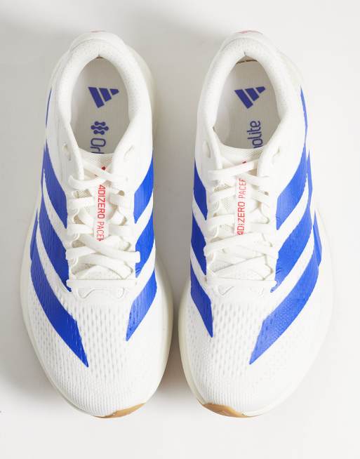 adidas Running Adizero Pacer Sneaker in Blau und Weiß, 3 von 5