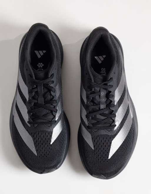 adidas Running Adizero Pacer trainers in black and grey, 3 of 5