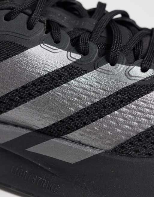 adidas Running Adizero Pacer trainers in black and grey, 4 of 5