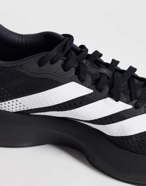 adidas Running Adizero Pacer trainers in black and white, 4 of 5