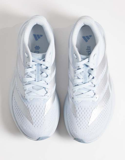 adidas Running Adizero Pacer trainers in blue and silver, 3 of 5