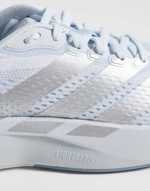adidas Running Adizero Pacer trainers in blue and silver, 4 of 5