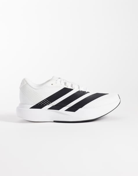 adidas Running Adizero Pacer trainers in white and black - view 1
