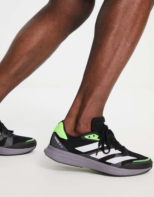 adidas Running Adizero RC4 trainers in black ASOS - Main Image