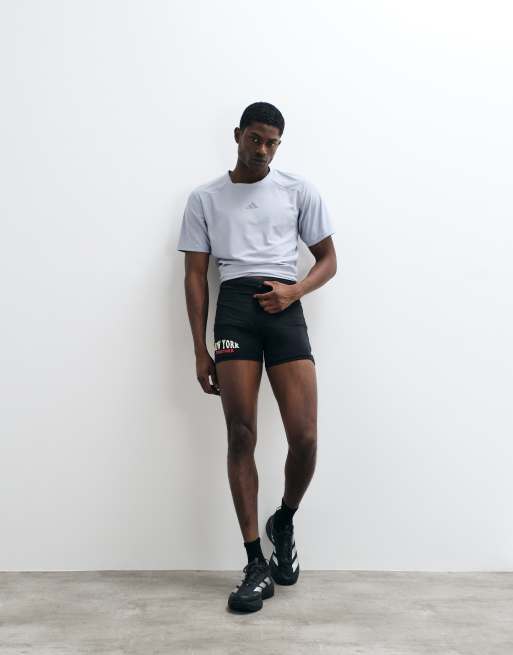 adidas Running Adizero reflective legging shorts in black, 5 of 5
