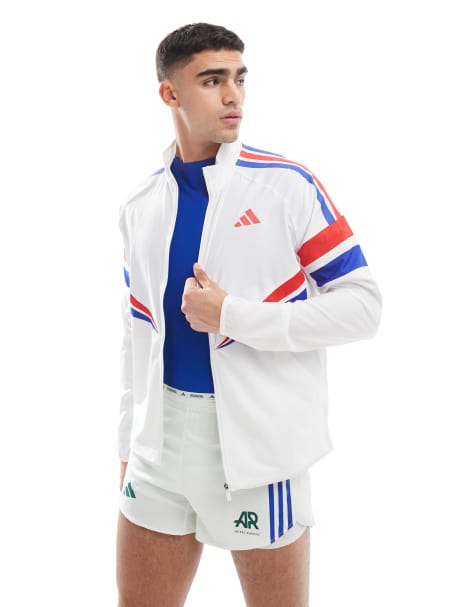 adidas Running Adizero retro jacket in white - view 1