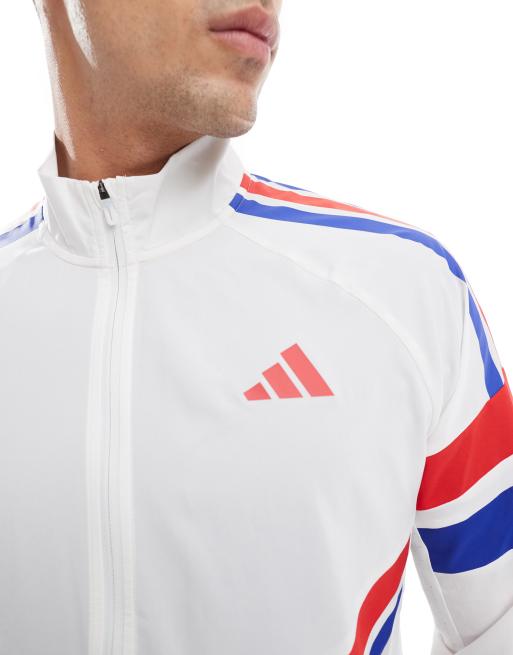 adidas Running Adizero retro jacket in white | ASOS