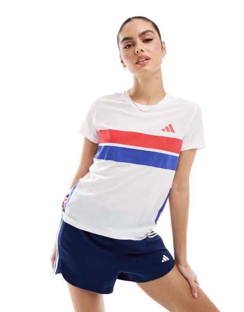adidas Running Adizero Retro  Tee in white - view 1