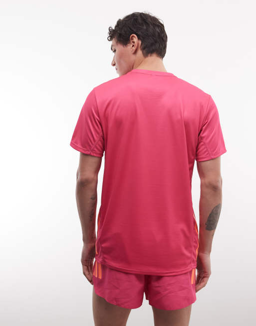 adidas Running – Adizero – Różowo-pomarańczowy T-shirt, 3 z 5