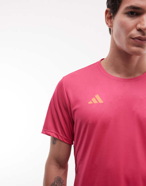 adidas Running – Adizero – Różowo-pomarańczowy T-shirt, 5 z 5