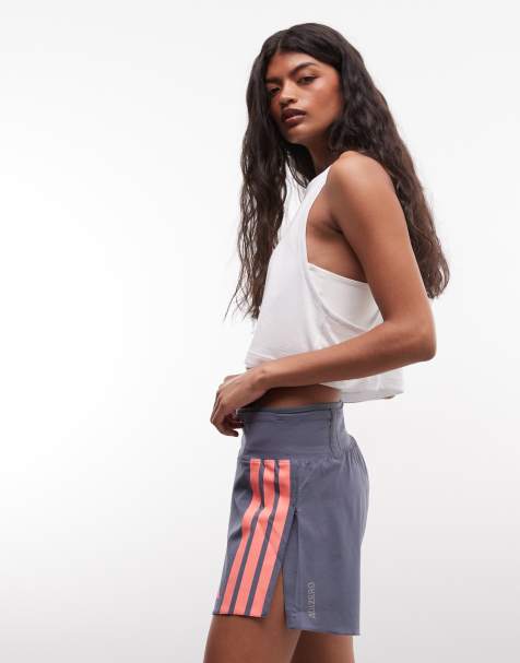 adidas Running Adizero shorts med kontrasterande ränder i grått - view 1