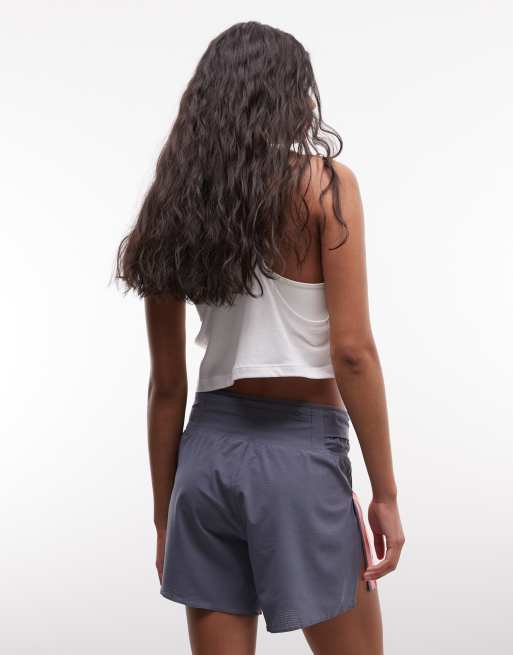 adidas Running Adizero shorts med kontrasterande ränder i grått, 5 av 5