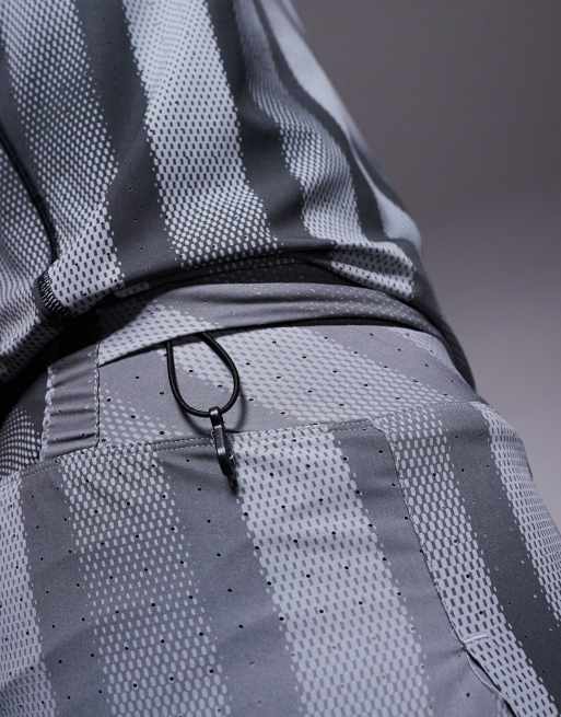 adidas Running Adizero shorts with print in black and grey, 2 of 5