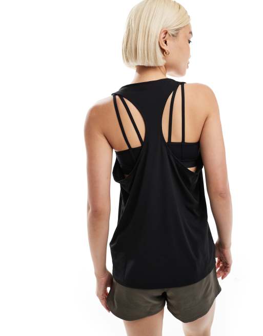 adidas Running adizero singlet in black, 2 of 4