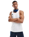 [adidas performance] adidas Running Adizero singlet top in white L white