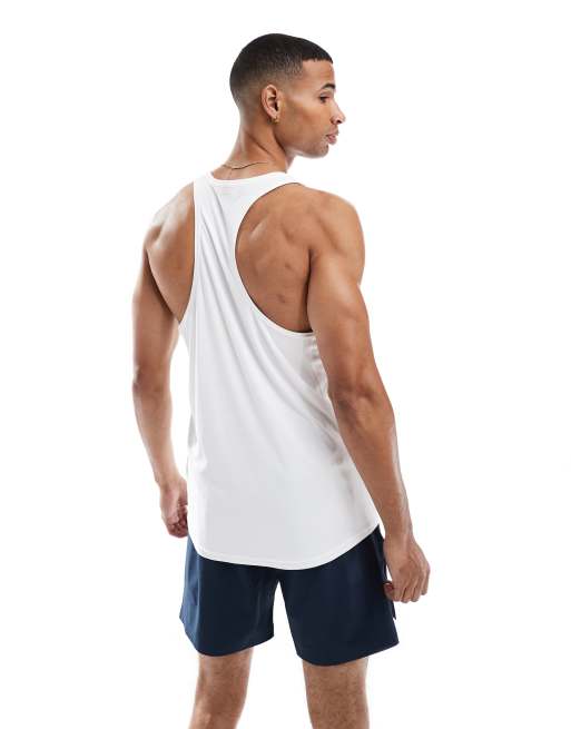 adidas Running Adizero singlet top in white, 2 of 4