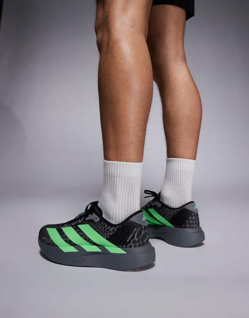 adidas Running Adizero SL trainers in grey and green, 4 of 5