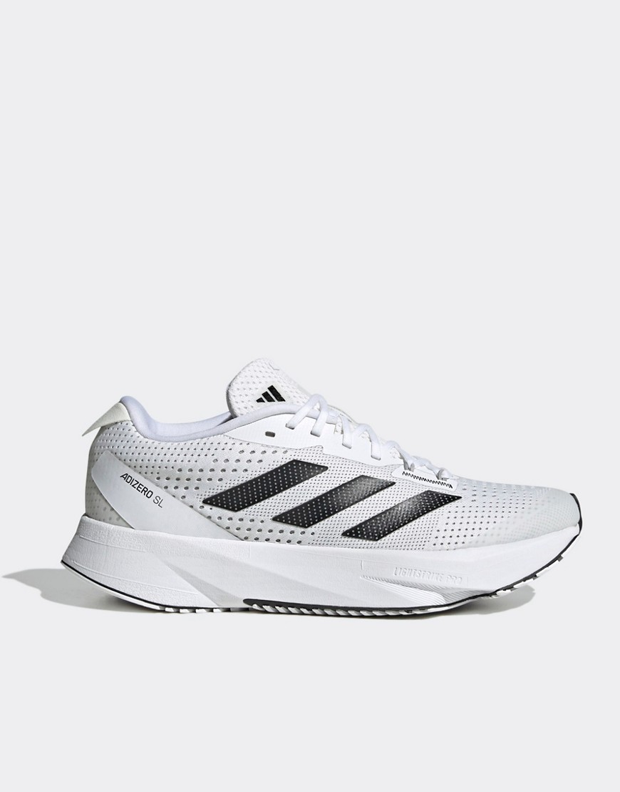 adidas Running Adizero SL trainers in white and black