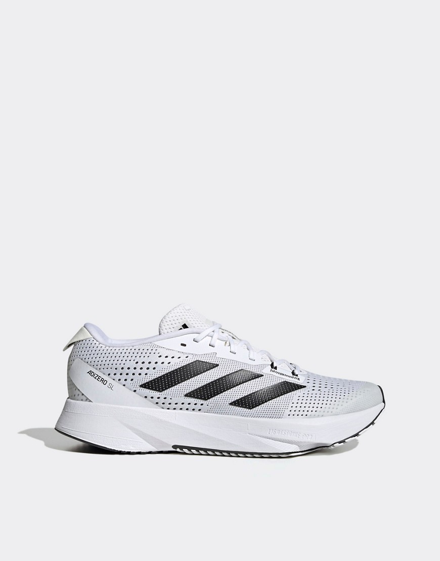 adidas Running Adizero SL trainers in white and black