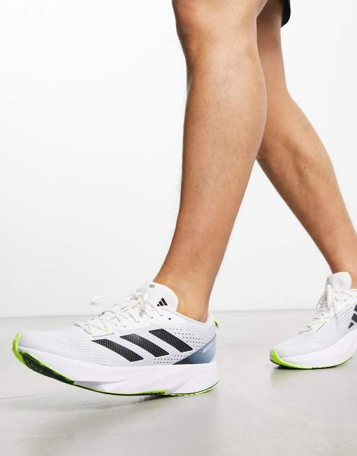 adidas Running Adizero SL trainers in white and green ASOS