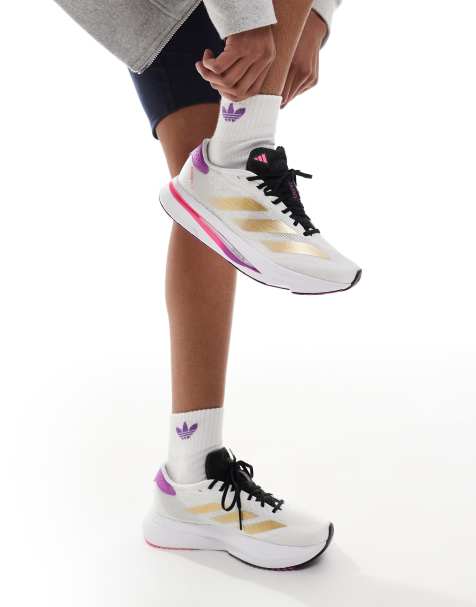 adidas Running – Adizero SL2 – Guldfärgade, lila och vita träningsskor - view 1