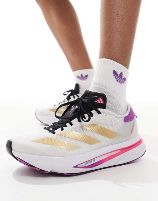 adidas - Running - Adizero SL2 - Hardloopsneakers in wit, goud en paars, 5 van 5