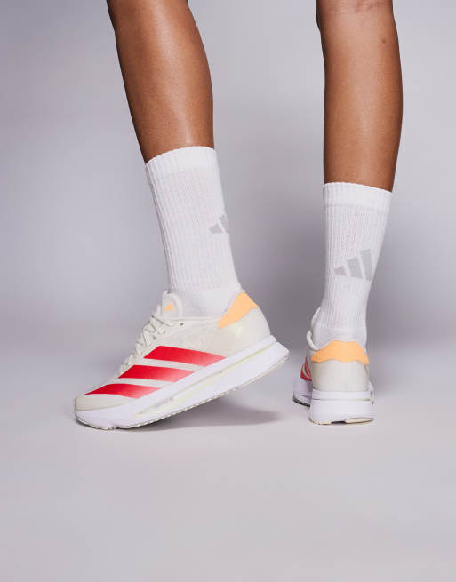 adidas Running – Adizero SL2 – Laufschuhe in Weiß und Rot, 5 von 5