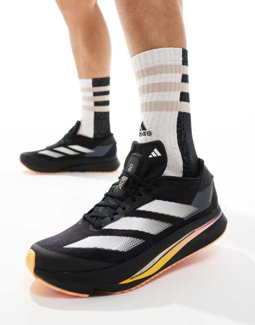 Adidas running shoes orange and black best sale