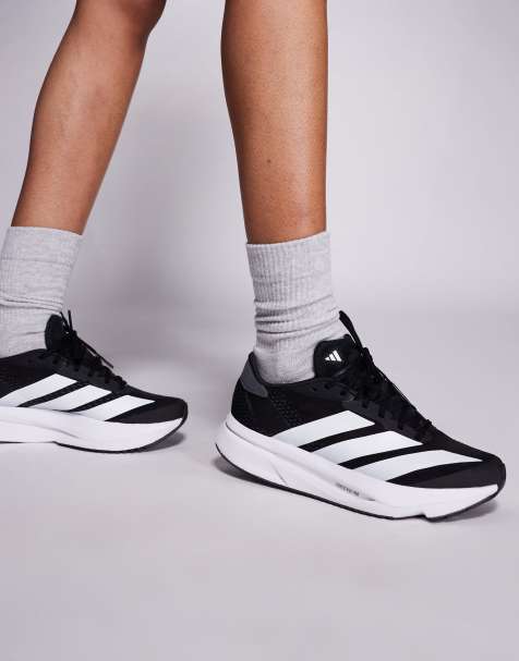 adidas Running Adizero SL2 trainers in black and white - view 1