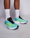 [adidas performance] adidas Running Adizero SL2 trainers in blue and yellow 36 flash aqua/lucid lem