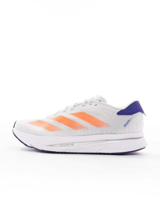 adidas Running Adizero SL2 trainers in grey orange and blue, 2 of 5