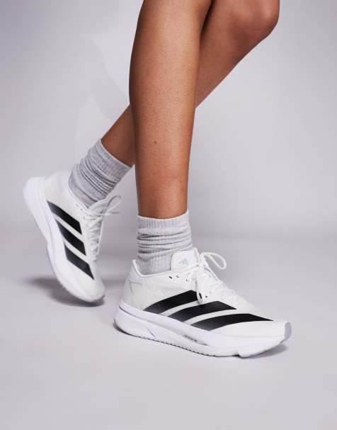 adidas Running Adizero SL2 trainers in white and black - view 1