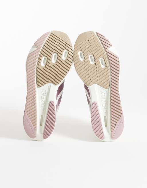 adidas Running Adizero SL2 trainers in white and purple, 4 of 5