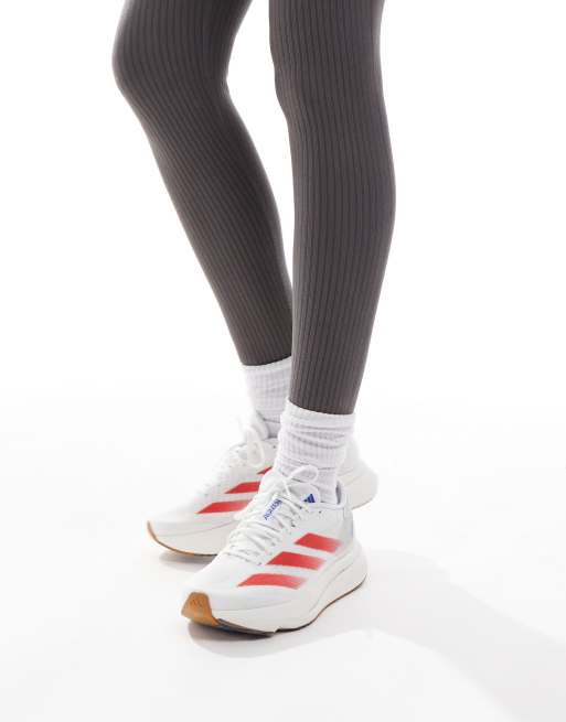 adidas Running Adizero SL2 trainers in white pink and blue