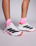 [adidas performance] adidas Running Adizero SL2 trainers in white red and black 39 1/3 Ftwr white/core black