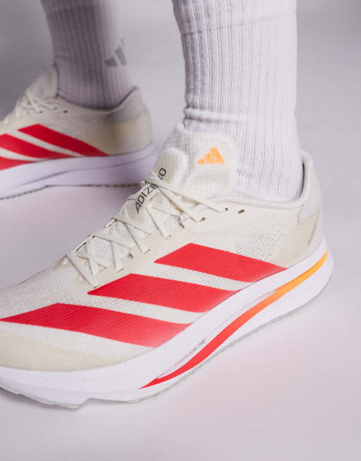 adidas – Running – Adizero SL2 – Vita och röda löparskor, 4 av 5
