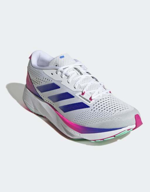 adidas Running Adizero SL20 trainers in white and blue