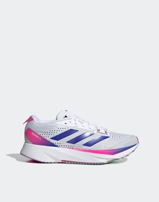 adidas performance adidas Running Adizero SL20 trainers in white and blue