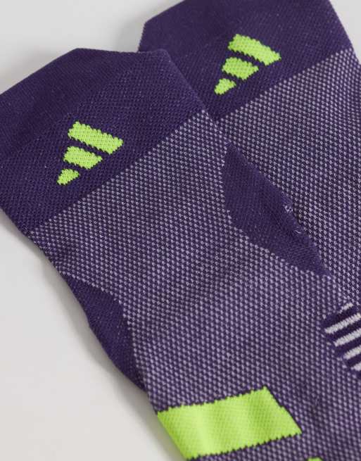 adidas Running Adizero socks in purple and yellow, 3 of 3