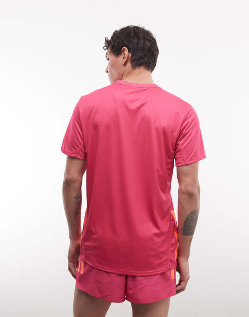 adidas Running Adizero split shorts in pink and orange, 3 of 5