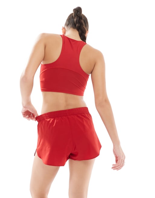 adidas Running Adizero split shorts in red ASOS