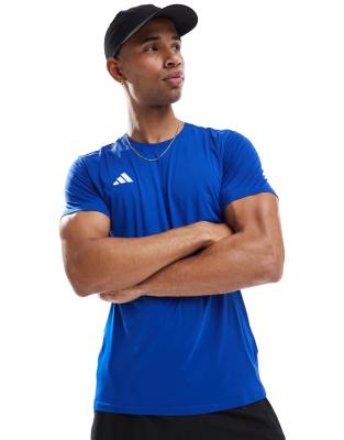 adidas performance adidas Running Adizero t-shirt in blue
