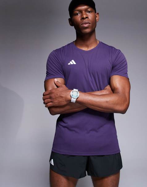 adidas Running Adizero t-shirt in purple - view 1