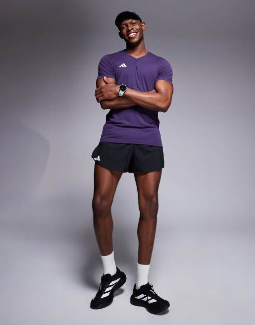 adidas Running Adizero t-shirt in purple, 2 of 4