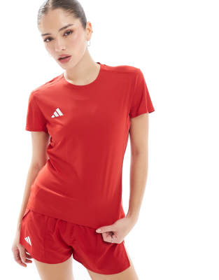 adidas Running - Adizero - T-Shirt in Rot