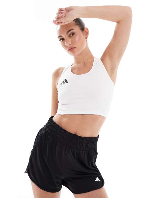 adidas Running Adizero tank in white | ASOS