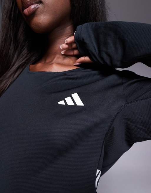 adidas Running - Adizero - Top a maniche lunghe nero, 2 di 4
