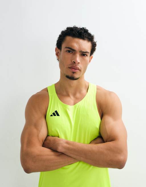adidas Running Adizero vest in geel, 2 van 5